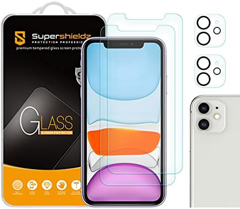 Protetor de tela anti -brilho SuperShieldz projetado para Apple iPhone 11 + Lente da câmera [vidro temperado] Anti Scratch, bolhas