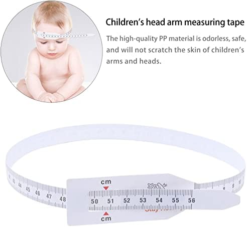 6PCS Cabeça Medição de fita métrica infantil Fita de circunferência para bebês Pediatria infantil 56cm branco