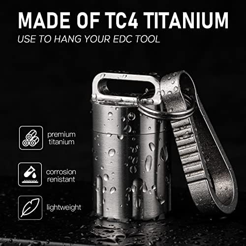 Titanium Small Pill Holder Keychain+Keychain Pill Suport