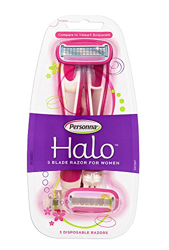 Personna Women's Halo descartável Razor, rosa, 3 contagem