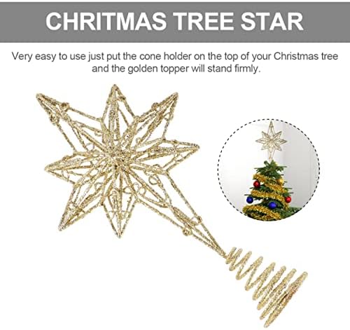 Aboofan Anis Star Christmas Tree Topper Decoration Iron Art Xmas Treetop Topper Creative Star Delicado Decoração de Árvore