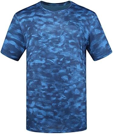 Camiseta de camiseta de seca rápida para homens e mulheres impressão de camuflagem unisex camisetas de exercícios de wicking de tamanhos de manga curta plus siz