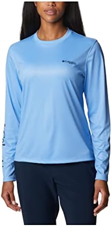 Camiseta feminina de Columbia pfg peixe estrela de manga longa