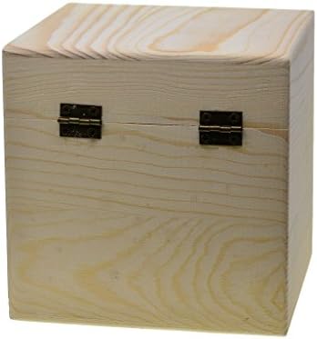 ZHJBD Caixa de armazenamento de madeira de madeira grande grande sem pintura para jóias pequenos gadgets Caixa de artesanato de madeira natural de madeira de madeira