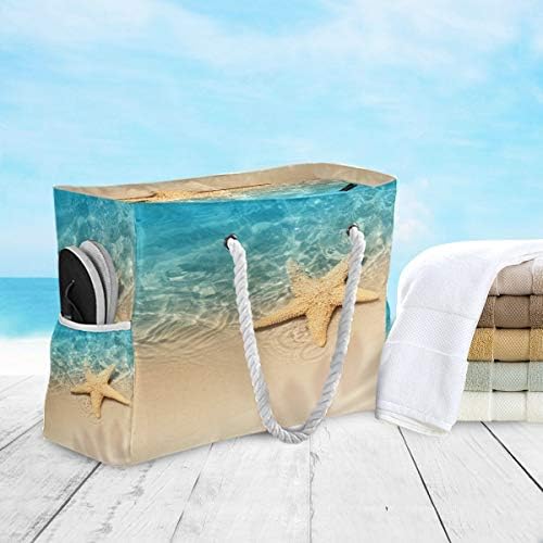 Bolsa de praia de Alaza, estrela do mar em sacolas de viagem de praia para acampar, exercícios