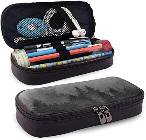 Zyhmw caneta de couro e lápis nevoeiro saco de lápis de nevoeiro com um compartimento principal Fortstudents Artists