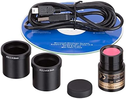 AMSCOPE B120C-E1 40X-2500X Microscópio de composto biológico LED LED Microscópio e PS100A Preparado Microscópio Conjunto de