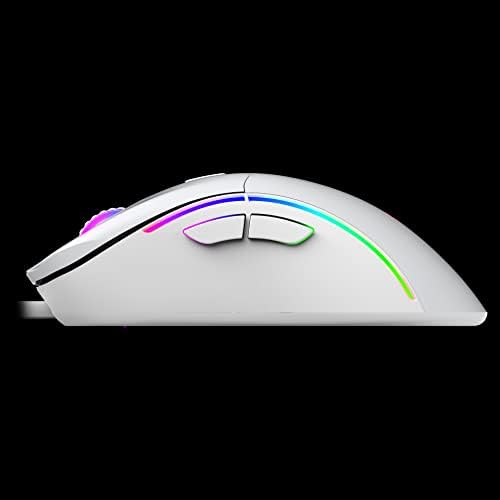 Gamdias Gaming Mechanical Teclado Branco e Mouse Combo combo RGB LED LED LIGADO 60% e 12800 DPI Mouse ergonômico
