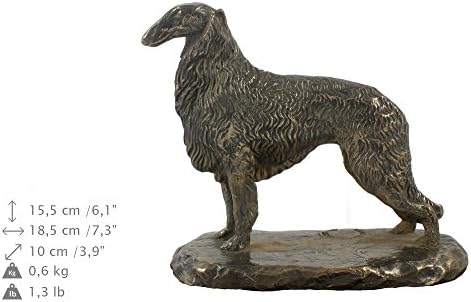 Borzoi Standing, Memorial, Urn for Dog's Ashes, com estátua de cachorro, exclusiva, Artdog