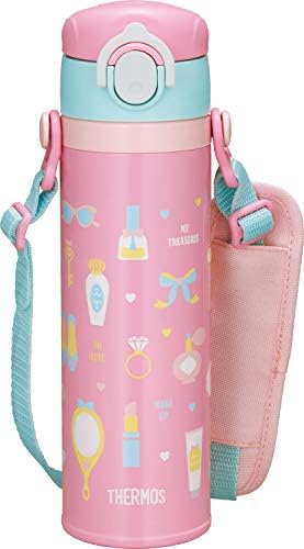 Thermos Joi-500 P Garrafa de água, caneca de viagem a vácuo, 16,9 fl oz, rosa