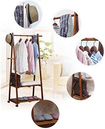 Miruku Casaco de madeira multiuso e rack de sapatos, rack de vestuário impermeável assemble casaco simples racks hat saco de saco de