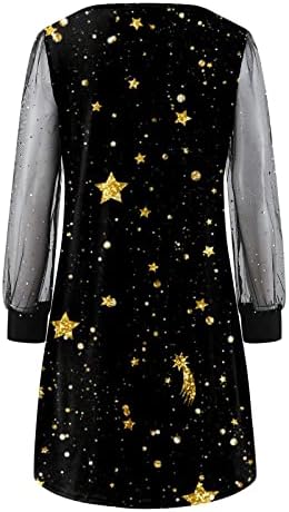 Vestidos femininos de malha brilhante vestidos de manga comprida vestido de camisetas soltas 2023 Glitter Glitter Glitter Spring Casual Swent Dress