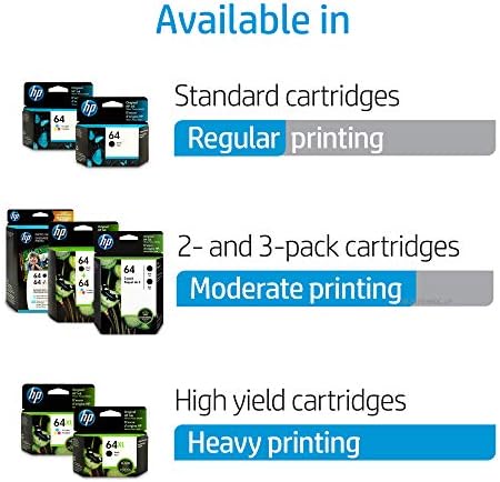 HP 64 | 2 cartuchos de tinta com papel fotográfico 4x6 | Preto, Tri-Color | Trabalha com a série HP Envy Photo 6200,