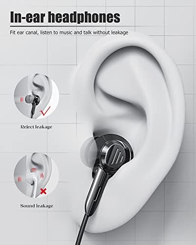 Essonio fones de ouvido e fones de ouvido, fones de ouvido com microfone HD e fones de ouvido de redução de ruído do
