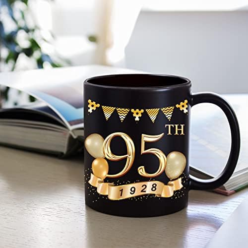 GRANDETETET 1928 INFORMAÇÕES ANTEGEM TEMPO-95º Aniversário Caneca, Feliz festa de aniversário de 95, completando 95 anos, 95º aniversário para ela e ele, noventa e cinco anos caneca, aniversário marco de aniversário