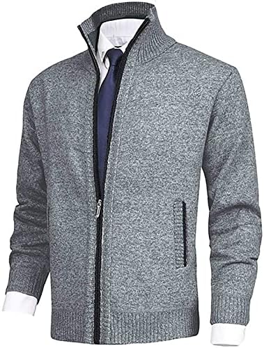Jaquetas para homens de inverno masculino de moda solta cardigã quente camisola de camisola de colarinho de colarinho de colarinho