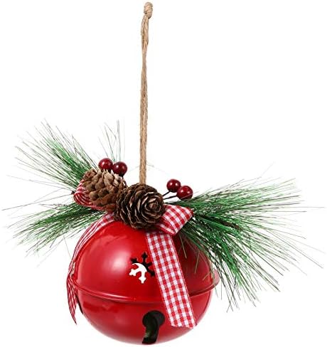NUOBOTYSTETY Christmas Jingle Bells Ornament Metal Pinecone Bells Ornamentos sinos de artesanato rústico para a decoração