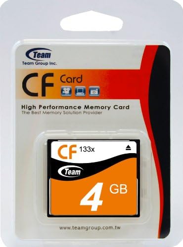 4GB Team CF Memory Card High Performance 133x para Samsung Digimax 30 330 340. Este cartão vem com.