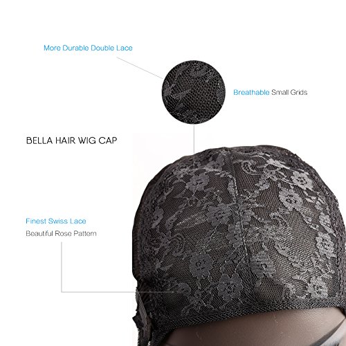 Capas de peruca sem glula para mulheres que fazem peruca com pentes e tiras ajustáveis ​​renda suíça preta tamanho médio