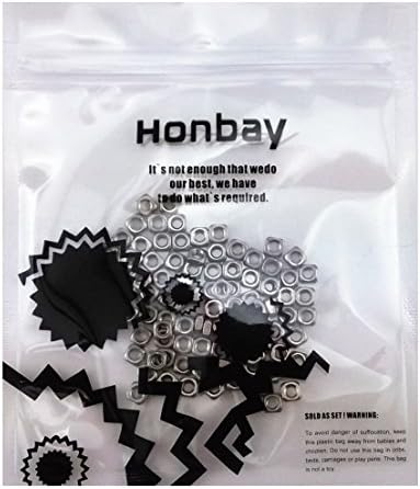 Honbay 100pcs 304 nozes quadradas de aço inoxidável M3