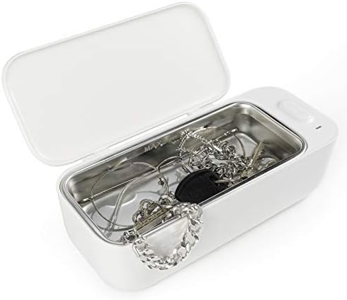 Tooliom portátil Ultrassonic Cleaner Professional Ultrassonic Jóias Limpador de jóias 450 ml 3 minutos Limpeza para anéis de jóias Relógios óculos de próteses Beliscos