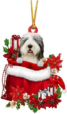 Natal Garland Modern 2022 Novo personagem de cachorro de cachorro de desenho animado antes de Natal Pingente de Natal Pingente de Natal decoração de Natal Pingente de Natal decoração de pipoca artificial e guirlanda