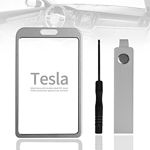 Materiais de liga Titular do cartão -chave para Tesla Modelo 3 e Modelo Y ， Acessórios de capa do protetor -chave, incluindo
