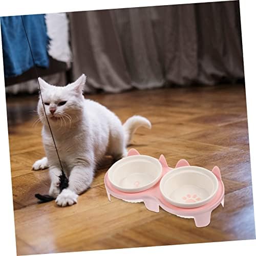 Tigela de gato de cerâmica de cerâmica de gato