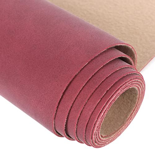 Funcolor Fosted Faux Leather Roll: 12x52 polegadas de cânhamo marrom marrom mole de camurça de tecido sintético Material