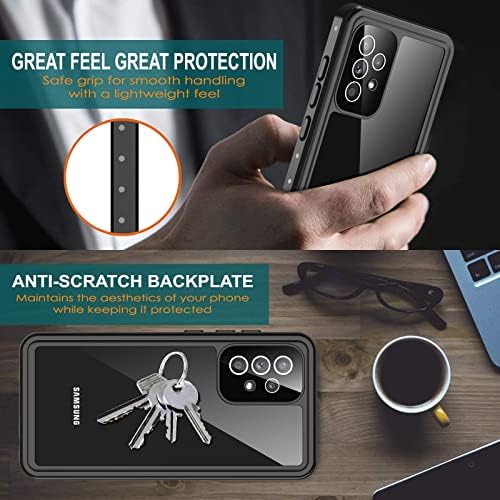 Antshare para Samsung Galaxy A52 Case à prova d'água, com protetor de tela embutido, caso de proteção de serviço pesado à prova de choque de corpo inteiro para a Samsung A52