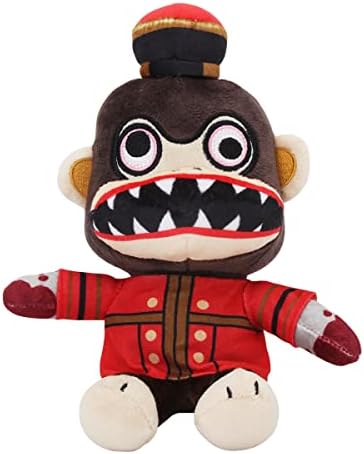 ZCPACE 7.8 '' Decepção escura assassinato Monkey Plush Toy Fear Terror Horror Scary Macaco de pelúcia de pelúcia de luxuos