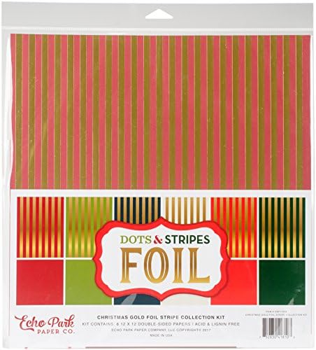 Echo Park Paper Company Company Gold Foil Stripe Collection Kit