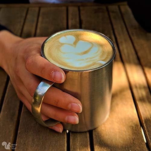Canecas de café em aço inoxidável - alça premium mais ampla