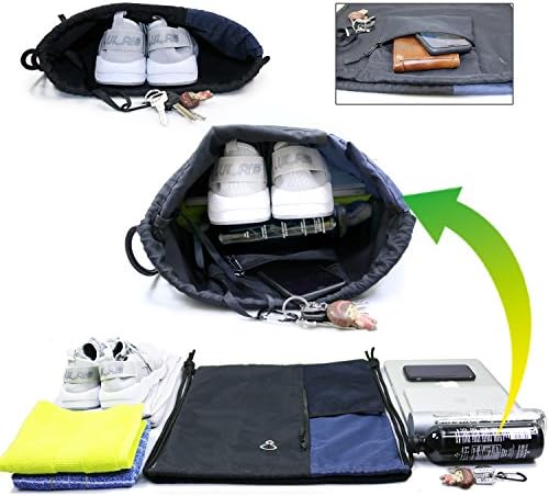 Backpack Sport Gym Bag para homens de mochila de tamanho grande, com dois bolsos com zíper e bolsos de malha de garrafa de água
