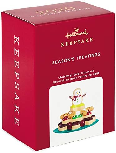 Hallmark Keetake Ornamento de Natal de 2020, datados de ano, Tratamentos da temporada donuts de neve e floco de neve