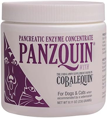 Suplemento de saúde pancreática panzquin em panzquin nutramax para gatos e cães pequenos, 8,1 oz banheira