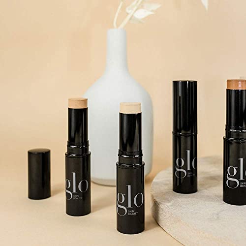 Glo Skin Beauty HD Mineral Foundation Stick - Maquiagem corretiva com infusão de ácido hialurônico - cobertura construível,