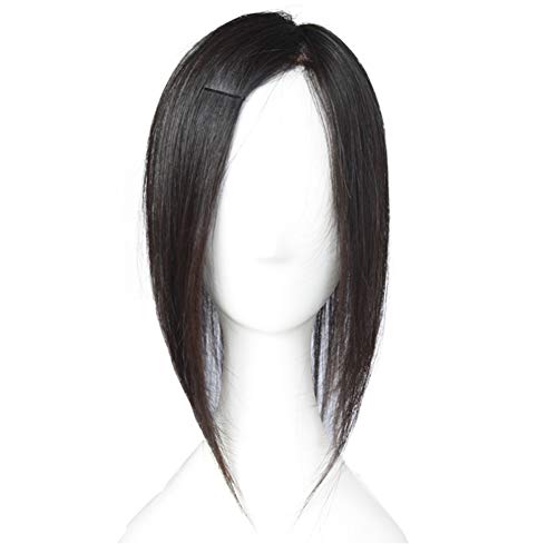 Cardas de cabelo de primeira linha do cabelo humano com parte lateral, feminino realista de 5 x3 topper de testa de renda mono