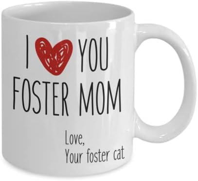 Foster Cat Mom Caneca, Idéias de presentes de Foster Cat, Foster Cat Mom Gifts Para mulheres, presentes de gato para mãe, Foster Mãe Presentes de Cat