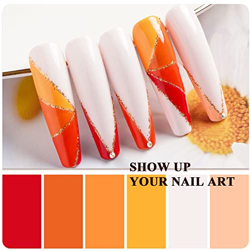 Conjunto de pó de acrílico de Lanfo 12 cores kit de unhas de acrílico nude marrom laranja em pó de unha profissional para acrílico Extensão sem lâmpada de unha necessária