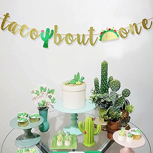 Taco Bout One Cactus Banner, Decorações de festas de primeiro aniversário, decoração de 1º aniversário