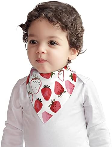 Babadores de bebê de algodão augenstern lindo morango aquarela Baby bandana babador babador de dentição