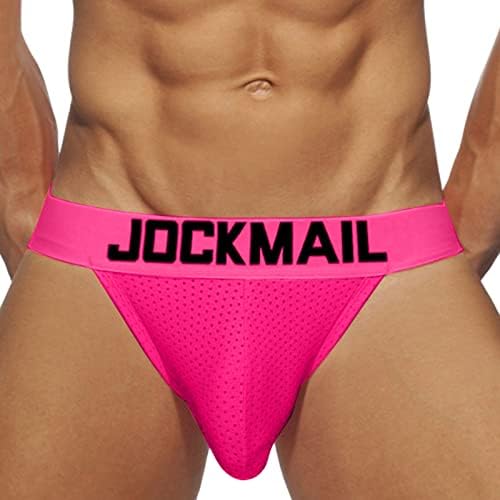A cueca da roupa íntima dos homens respiráveis ​​Bloco de cores sexy Block Jockstrap T-Back G String Briefs Tanga de calcinha de roupas