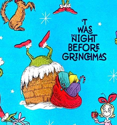 WB Disposition The Grinch Gift Wrap - Grinch Christmas Wappin Paper - A noite anterior ao papel de embrulho Grinchmas