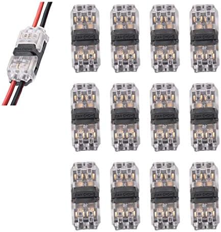 Conectores de fio Geral H Tipo de linha dupla de 2 vias conector de fio solda sem tira LED ou conexão automática do cabo