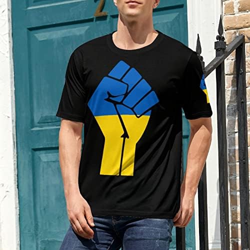 Bandeira da Ucrânia Resista a Menina de Manga Curta Men Camisetas Impressão de Tops Classic Fit Tees Summer Summer