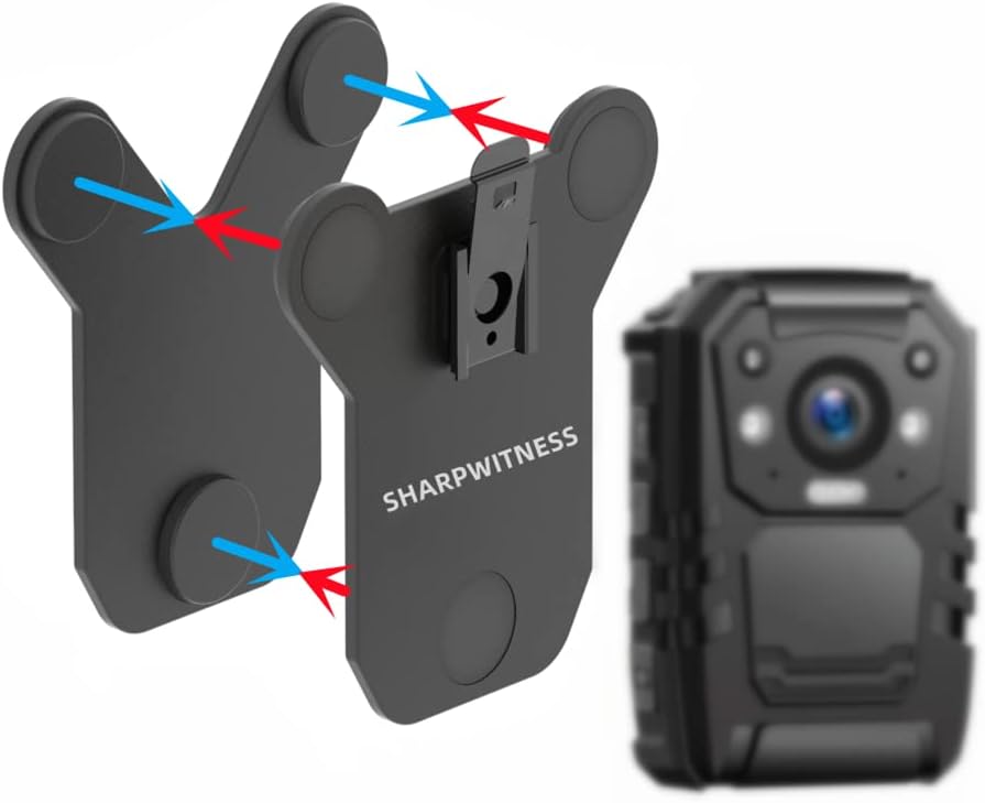 SharpWitness Police Body Camera Month Magnetic Release rápida Monte de tórax Sucção forte usada exclusivamente para a