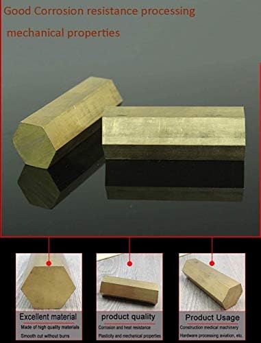 Zhengyyuu Brass Placa Haste de cobre Higa de latão H59 Material sólido de haste de bronze para modelo de carro de navio de navio