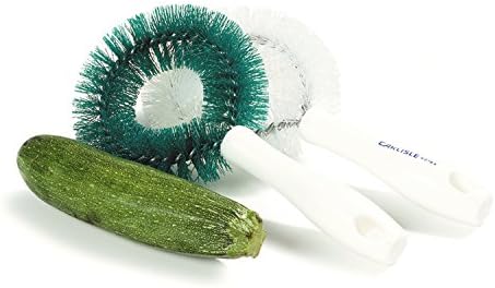 Esparta 4016402 Cruscada curva de plástico, escova de legumes com cerdas duras para cozinhas comerciais, 8,75 polegadas, branco
