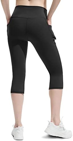 Calças de iogo feminino feminino copyleaf com bolsos-v crossover alta cintura bootcut ioga leggings-blear workout gym leggings